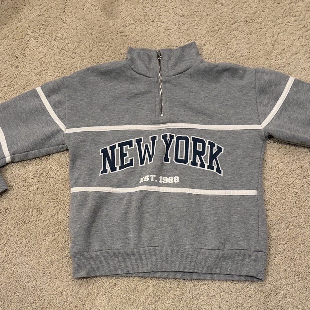 Full Tilt Gray New York Zip-Up Jacket